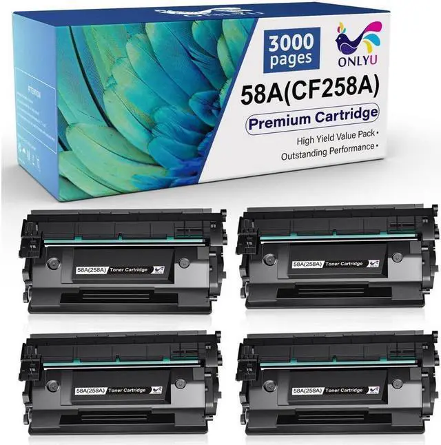 Main image of 4x CF258A 258A 58A Toner Cartridge for LaserJet Pro M404 M404n M404dn No Chip