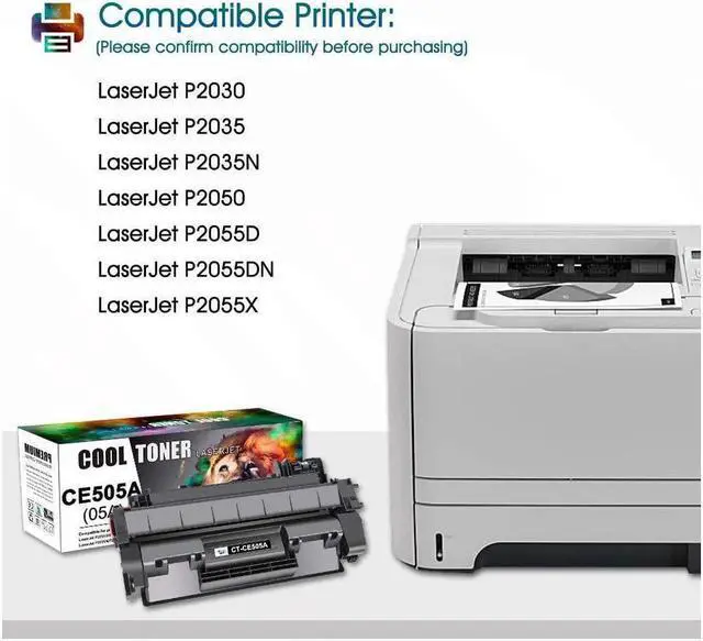 Alt view image 3 of 5 - Cool Toner Compatible Toner Cartridge Replacement for 05A CE505A Toner Cartridge Work with P2035 P2035N P2055DN P2030 P2050 P2055X (Black, 4-Pack)