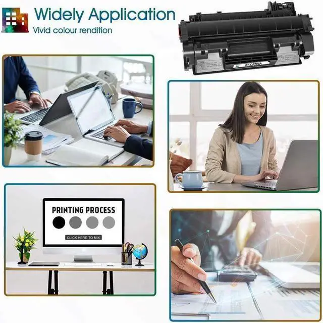 Alt view image 4 of 5 - Cool Toner Compatible Toner Cartridge Replacement for 80A CF280A 80X CF280X Laserjet Pro 400 M401n MFP M425dn M401dne M401dn M401dw M425dw Laserjet Pro 400 Toner M401 M425 Printer(Black, 4-Pack)