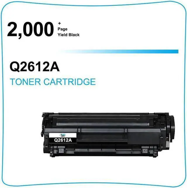 Alt view image 3 of 5 - 5P for Q2612A 12A LaserJet 1010 1012 1015 1018 1020 Black Toner Ink Cartridge