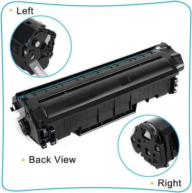 Alt view image 2 of 5 - 5P for Q2612A 12A LaserJet 1010 1012 1015 1018 1020 Black Toner Ink Cartridge