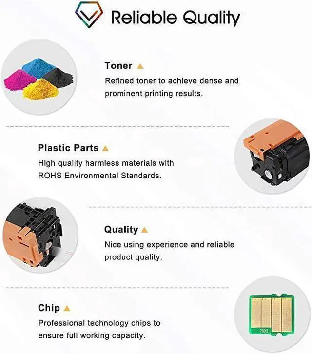 Alt view image 3 of 5 - Compatible Toner Cartridge Replacement for 410X 410A CF410A Color Laserjet Pro MFP M477fnw M477fdw M477fdn M452dn M452dw M452nw M477 M452 Toner Ink Black Cyan Yellow Magenta 4Pack
