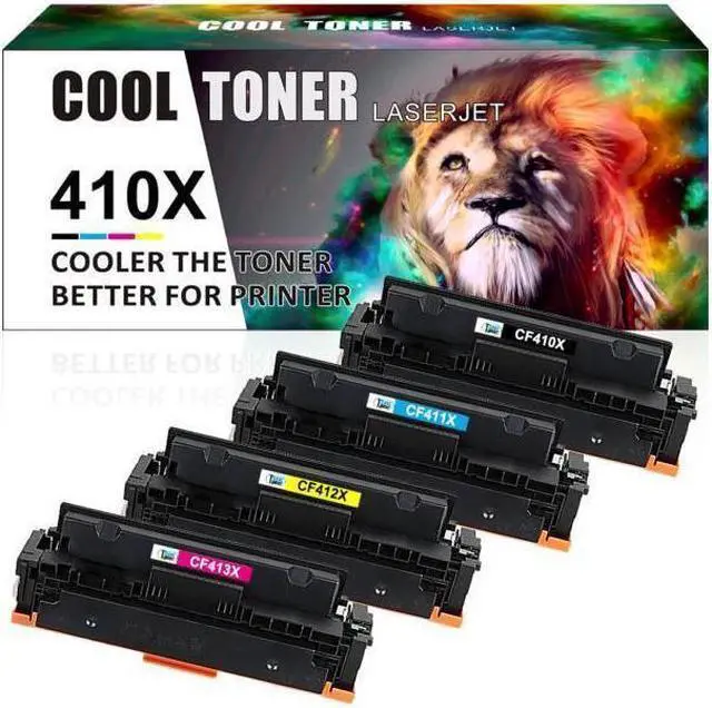 Main image of 4PK KCMY Toner Compatible with 410X CF410X LaserJet Pro MFP M477fnw M477fdw M452dn