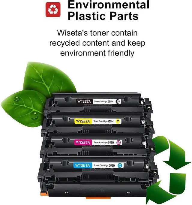 Alt view image 3 of 5 - 055H 055 Toner MF743cdw Toner High Yield (with Chip) Replacement for 055 055H Toner use with Color ImageClass MF743Cdw MF741Cdw MF745Cdw LBP664Cdw MF743 Printer Black Cyan Magenta Yellow