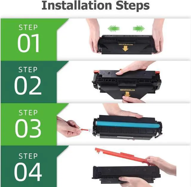 Alt view image 2 of 5 - Aztech Compatible Toner Cartridge Replacement for 055 055H Toner Cartridge for Color ImageClass MF743Cdw MF741Cdw MF745Cdw LBP664Cdw MF743 Ink with Chip (Black Cyan Magenta Yellow, 4-Pack)