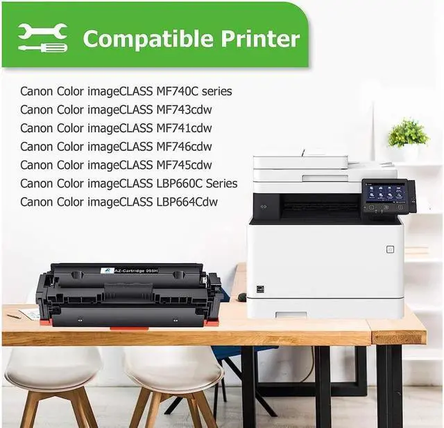 Alt view image 3 of 5 - Aztech Compatible Toner Cartridge Replacement for 055 055H Toner Cartridge for Color ImageClass MF743Cdw MF741Cdw MF745Cdw LBP664Cdw MF743 Ink with Chip (Black Cyan Magenta Yellow, 4-Pack)