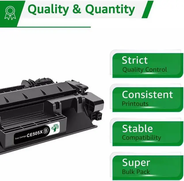 Alt view image 2 of 5 - 2 Pack CE505X High Yield Toner Cartridge for 05X Laserjet P2050 P2055 P2055dn