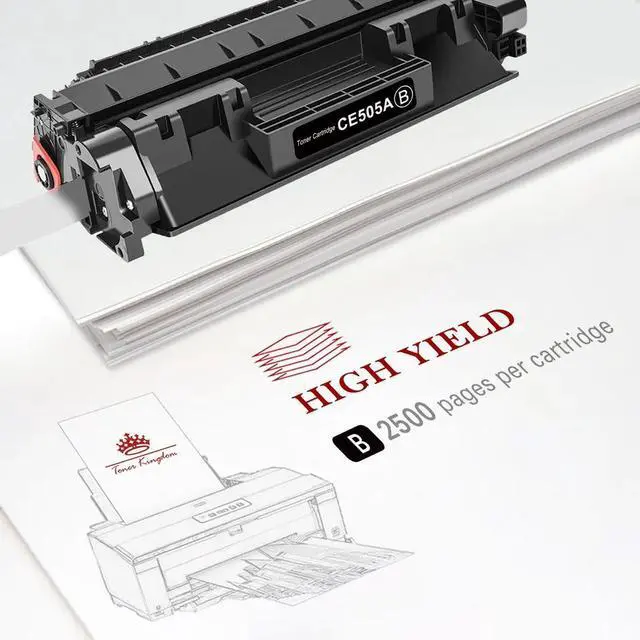 Alt view image 3 of 4 - 2Pack Black CE505A Toner Cartridge For 05A LaserJet P2035 P2035n P2055dn