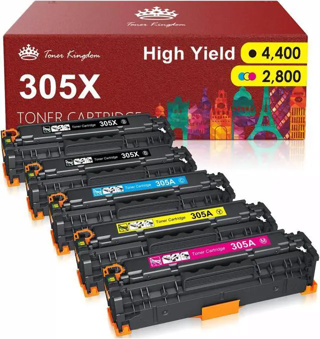 Main image of 5 PK Toner CE410A -CE413A 305A Set For LaserJet Pro 300 400 color MFP M375nw