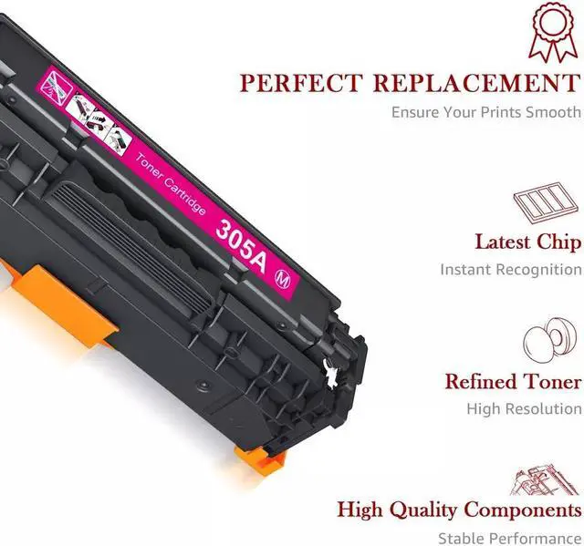 Alt view image 4 of 5 - 5 PK Toner CE410A -CE413A 305A Set For LaserJet Pro 300 400 color MFP M375nw