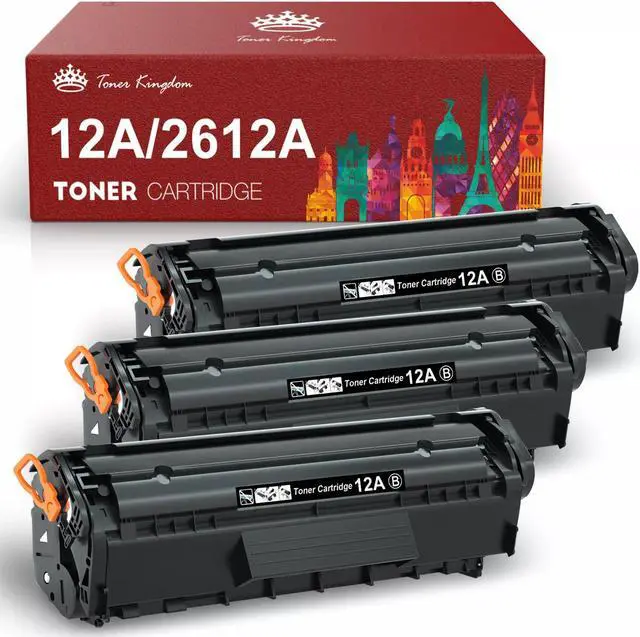 Main image of 3 PK Black Q2612A Toner Cartridge Replacement For 12A LaserJet 1015 1020 1022