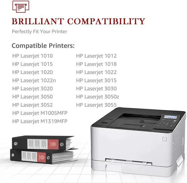 Alt view image 3 of 5 - 3 PK Black Q2612A Toner Cartridge Replacement For 12A LaserJet 1015 1020 1022