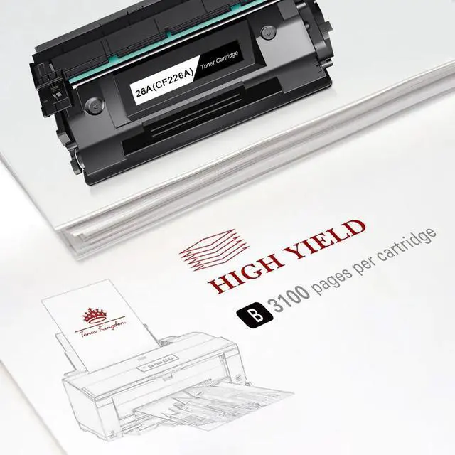 Alt view image 3 of 6 - 1PK CF226A Toner Cartridge For 26A Laserjet Pro M402dn M402n M426fdw M426dn
