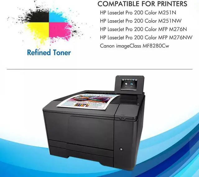 Alt view image 3 of 5 - 4 Toner Cartridge CF210A - CF231A 131A Black Color Set For Laserjet Pro M251n