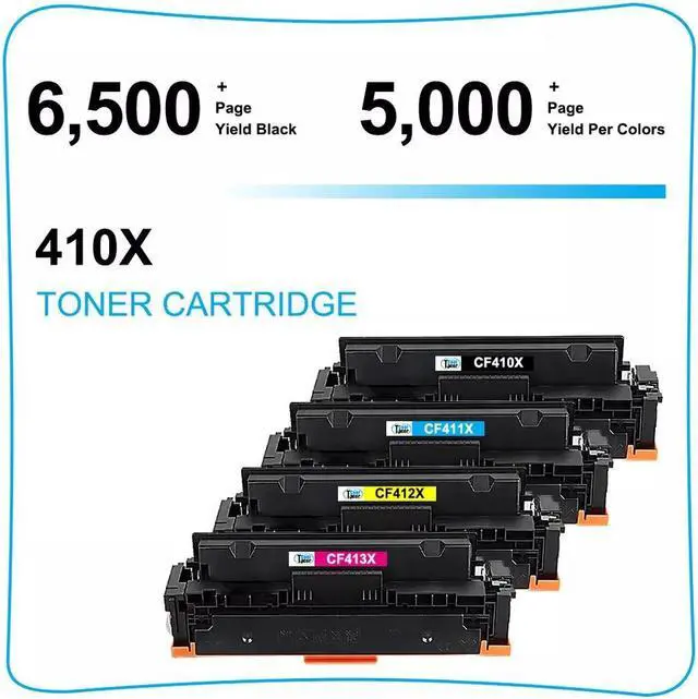 Alt view image 5 of 6 - 3PK CMY Toner Compatible with 410X CF410X LaserJet Pro MFP M477fnw M477fdw M452dn