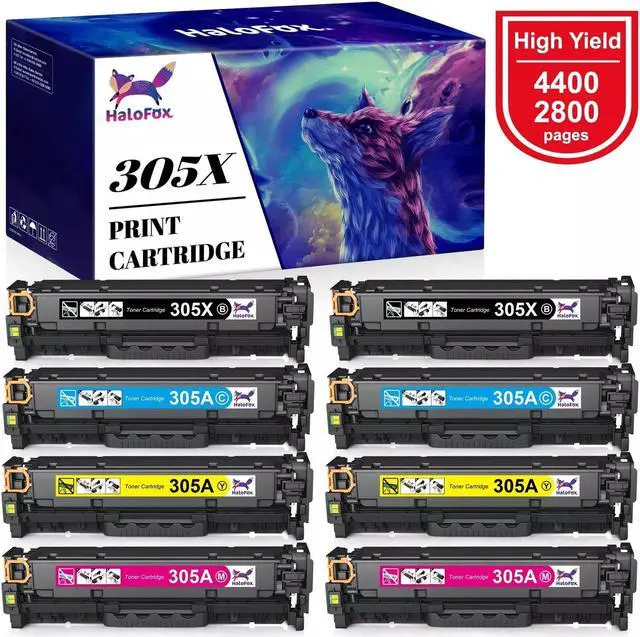 Main image of 8PK CE410A - CE413A Color Toner Combo Set For  305A LaserJet M375nw M451dn