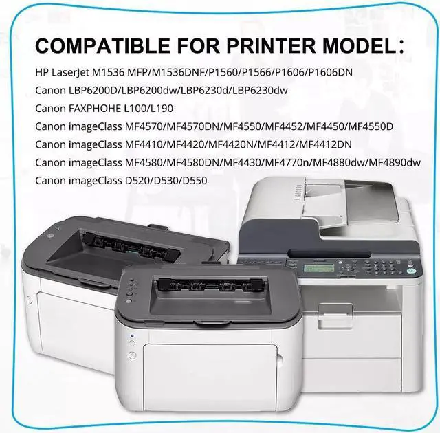 Alt view image 3 of 5 - CRG128-1PK Black Toner Compatible For  ImageClass D530 D550 MF4770n MF4550d