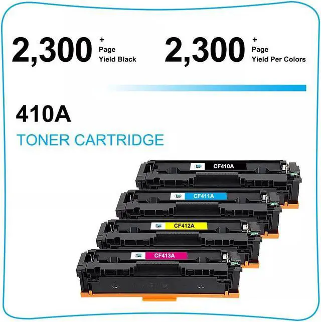 Alt view image 5 of 6 - 4 PK For  CF410A -3A Pro MFP Laserjet Pro Mfp M477fnw M477fdw M477fdn M452dn