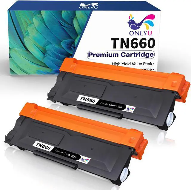 Main image of 2PK TN660 High Yield TN660 Black Toner Cartridge For Brother MFC-L2740DW L2700DW Printer