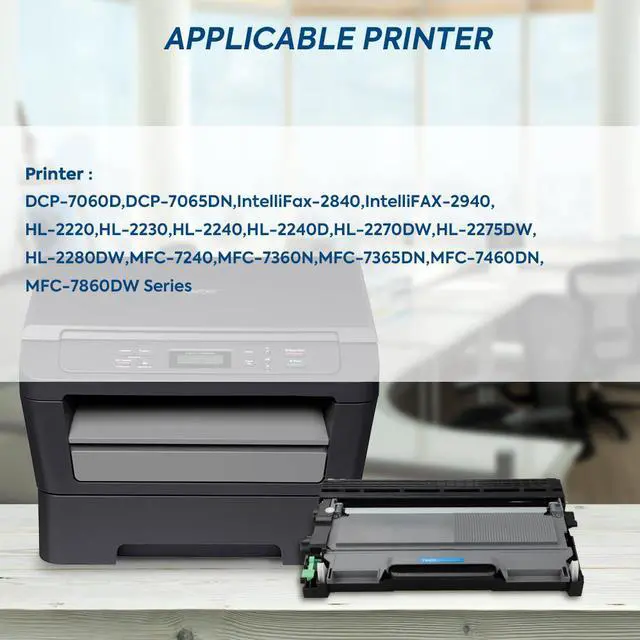 Alt view image 5 of 5 - 3PK Compatible DR420,TN450/1 DR-420,2 TN-450 Drum Unit and Toner Cartridge for Brother HL-2220 HL-2230 HL-2240 HL-2242 HL-2250 HL-2270 DCP-7055 DCP-7057 DCP-7060 DCP-4065 DCP-7070 MFC-7360 MFC-7460