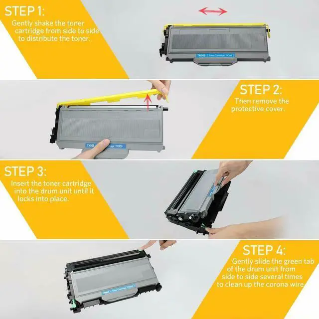 Alt view image 4 of 5 - DR360 Drum + TN360 Toner Cartridge For Brother DR360 TN360 Drum Toner Printer DCP-7030 DCP-7040 DCP-7045N HL-2140 HL-2170W HL-2150 MFC-7320 MFC-7340 MFC-7345DN MFC-7345N MFC-7440N MFC-7840W