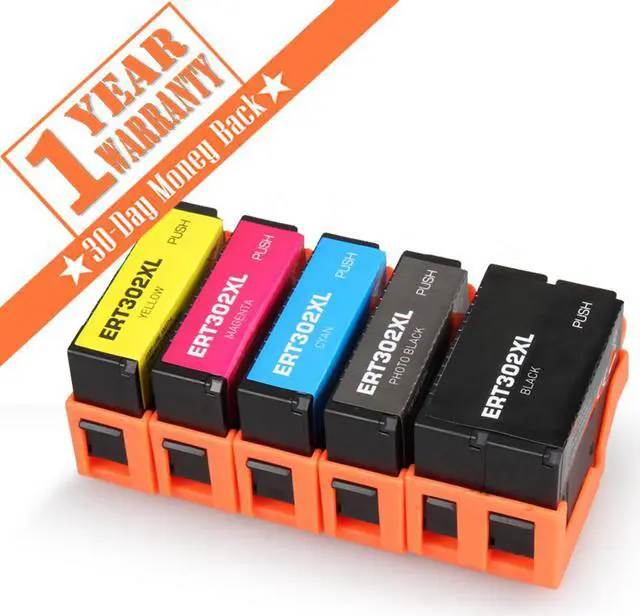 Main image of 5PK T302XL 302XL Ink Cartridges Compatible for Epson Expression XP-6000 XP-6100 (K/PBK/C/M/Y)