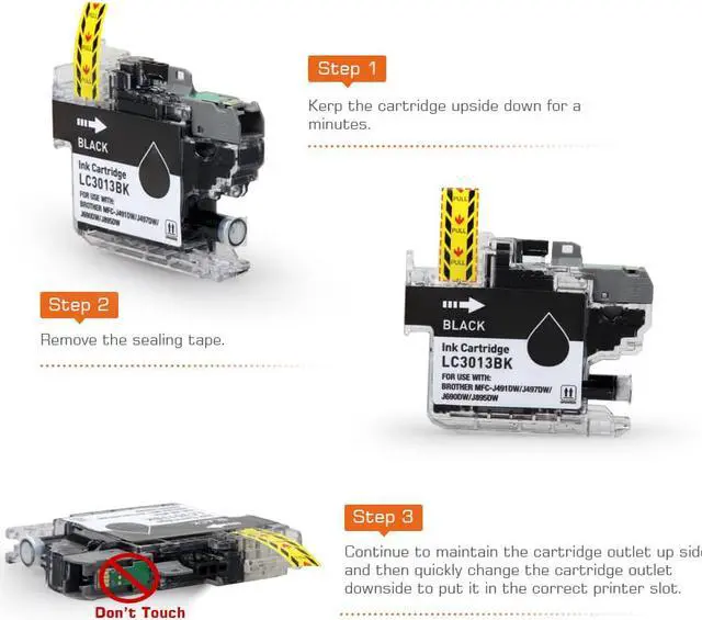 Alt view image 2 of 6 - 4PK LC3013 LC-3011 Ink Cartridge Compatible For Brother MFC-J497DW MFC-J690DW MFC-J895DW MFC-J491DW