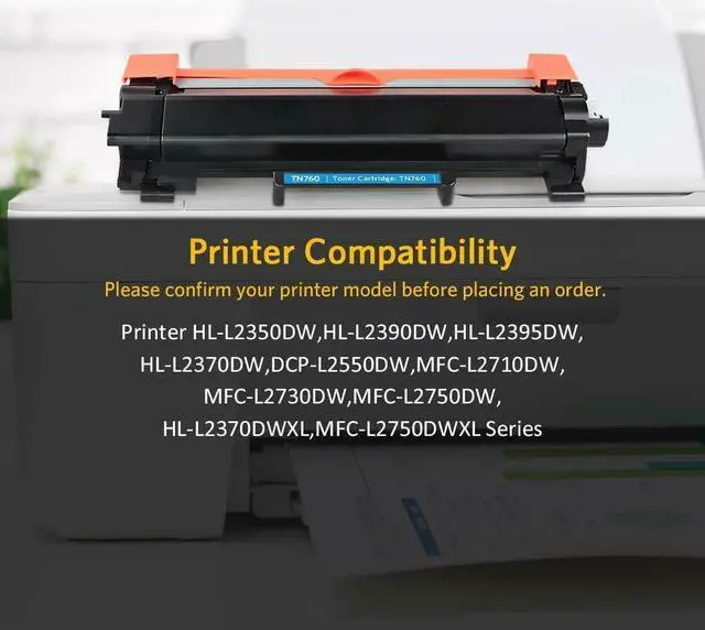 Alt view image 5 of 5 - Compatible Toner Cartridge and Drum Unit for Brother TN760 TN-760 TN730 and DR730 (1 Toner&1 Drum) for use in Brother MFC-L2710DW MFC-L2730DW MFC-L2750DW MFC-L2750DWXL HL-L2350DW HL-L2390DW