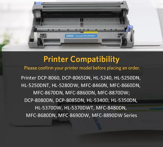 Alt view image 3 of 4 - New DR620 Drum Unit for Brother DR620 TN650 Drum Printer MFC-8480DN MFC-8680DN MFC-8690DW MFC-8880DN MFC-8890DW DCP-8050DN DCP-8080DN DCP-8085DN HL-5340D HL-5350DN HL-5370DW HL-5370DWT HL-5380DN