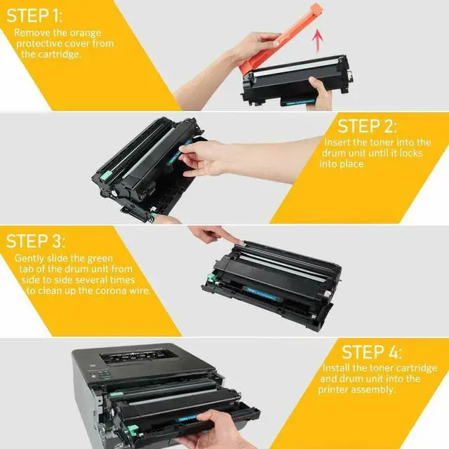 Alt view image 4 of 5 - Compatible Toner Cartridge and Drum Unit for Brother TN760 TN-760 TN730 and DR730 (1 Toner&1 Drum) for use in Brother MFC-L2710DW MFC-L2730DW MFC-L2750DW MFC-L2750DWXL HL-L2350DW HL-L2390DW