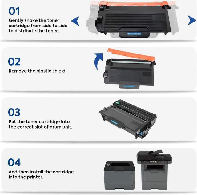 Alt view image 2 of 5 - Compatible Brother TN880 Black Toner Cartridge 4PK for Brother HLL6200DW HLL6200DWT MFCL6700DW HLL6250DW HLL6300DW HLL6400DW HLL6400DWT MFCL6750 MFCL6800 MFCL6900DW Printer