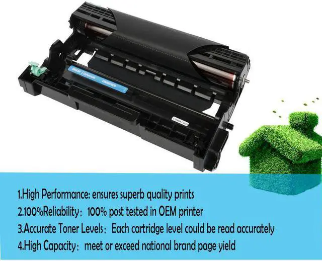 Alt view image 2 of 5 - DR630 Drum + TN660 Toner Cartridge for Brother DR630 TN660 DCP-L2520DW DCP-L2540DW HL-L2300D HL-L2320D HL-L2340DW HL-L2360DW HL-L2380DW MFC-L2700DW MFC-L2720DW MFC-L2740DW Printer 4 Pack