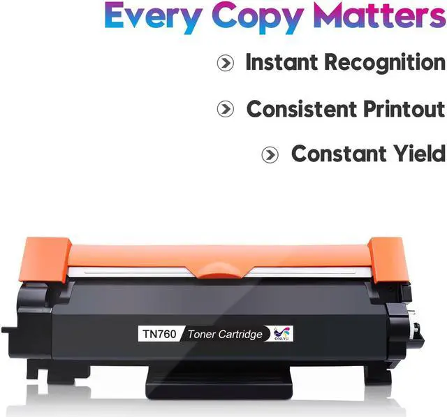 Alt view image 4 of 6 - 2PK High Yield TN760 TN730 with Chip Toner Cartridge Compatible for Brother TN-760 DCP-L2550DW  MFC-L2710DW L2717DW L2730DW L2750DW L2750DWXL ;HL-L2350DW L2390DW L2395DW L2370DW L2370DWXL