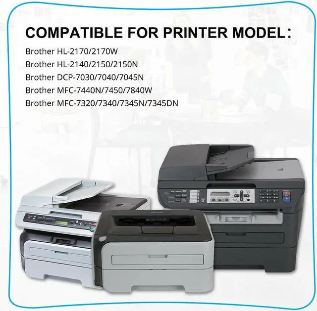 Alt view image 2 of 7 - 2x TN360 Toner DR360 Drum Compatible With Brother HL-2140 2170W MFC-7340 7840W