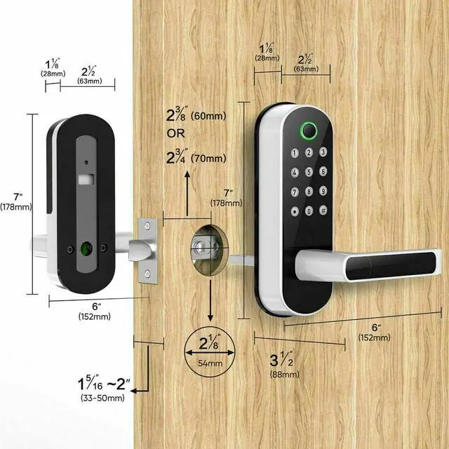 Alt view image 5 of 7 - Sifely Biometric Fingerprint Digital Keypad Keyless Entry Code Smart Door Lock