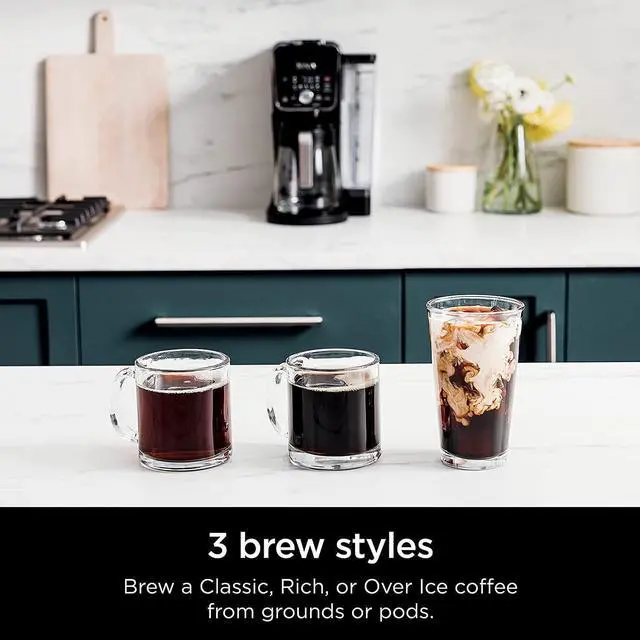 Alt view image 4 of 7 - Ninja DualBrew 12-Cup Drip, Single-Serve Coffee Maker w/ 3 Brew Styles CFP201