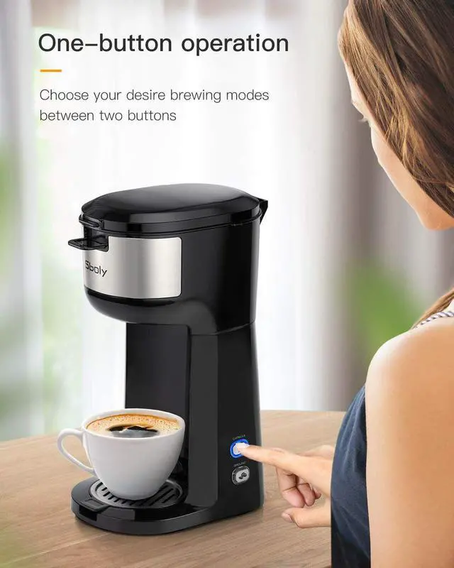 Alt view image 6 of 7 - Sboly Coffee Maker fast Brewer K-Cup Pod & Ground Coffee Single Serve Self Clean