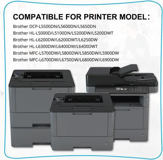 Alt view image 3 of 7 - DR820 Drum Unit Compatible with Brother MFC-L5850DW HL-L6200DW MFC-L5850DW TN850