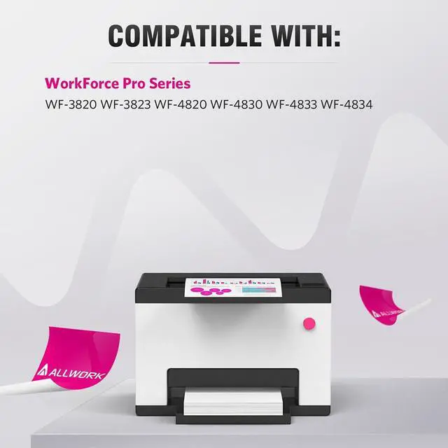 Alt view image 5 of 6 - ALLWORK New Version Remanufactured 822XL Ink Cartridges Replacement for Epson T822XL 822 T822 Ink for Workforce Pro WF-3820 WF-4820 WF-4830 WF-4833 WF-4834, Black Cyan Magenta Yellow 4-Pack