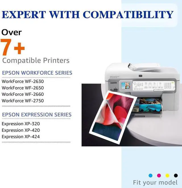 Alt view image 2 of 5 - 5x Ink Cartridges 220XL 220 XL for Epson WorkForce WF2750 WF2760 WF2660 Printer