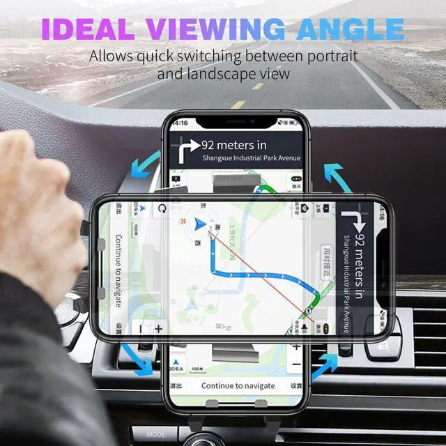 Alt view image 3 of 7 - CD Slot Car Phone Holder Universal Car Mount for iPhone Samsung Cell Phone GPS