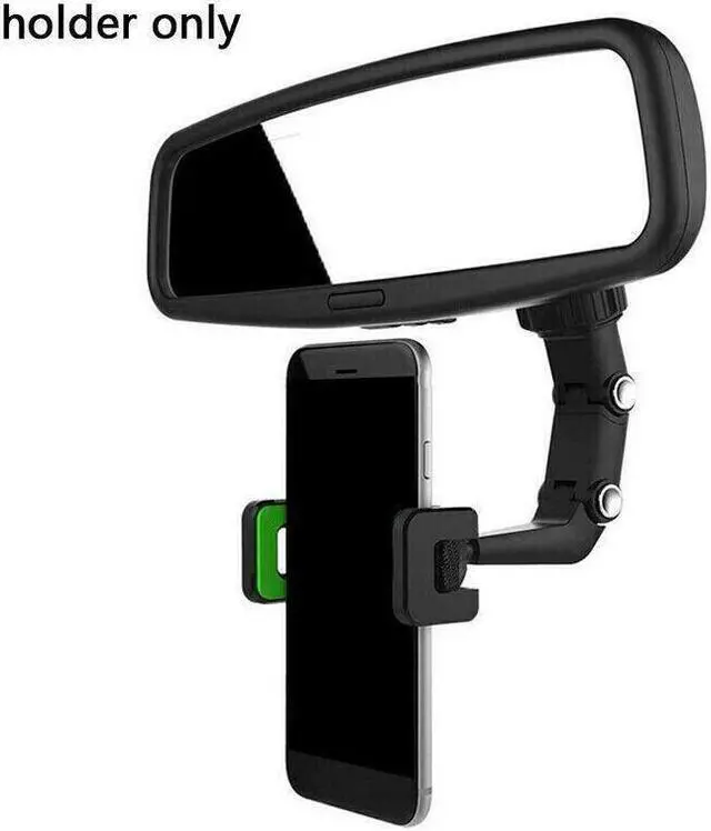 Alt view image 5 of 7 - 360° Universal Rotation Adjustable Cell Phone Holder Car Rearview Mirror Mount