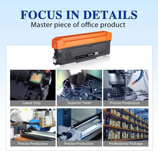 Alt view image 5 of 7 - 5PK TN660 Toner Compatible With Brother MFC-L2700DW HL-L2380DW 2365DW 2360DN