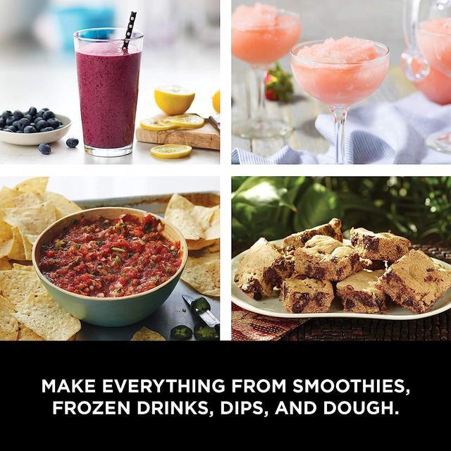 Alt view image 7 of 7 - Ninja BL770 Mega Kitchen System, 1500W, 4 Functions for Smoothies, Processing, Dough, Drinks & More, with 72-oz.* Blender Pitcher, 64-oz. Processor Bowl, (2) 16-oz. To-Go Cups & (2) Lids, Black