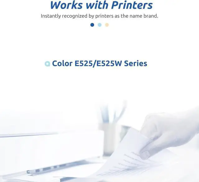 Alt view image 2 of 6 - INK E-SALE Compatible Toner Cartridge Replacement for Dell 525 E525 E525W (KCMY, 4 Packs), for use with Dell E525W Color Laser Printer for 593-BBJX 593-BBJU 593-BBJV 593-BBJW