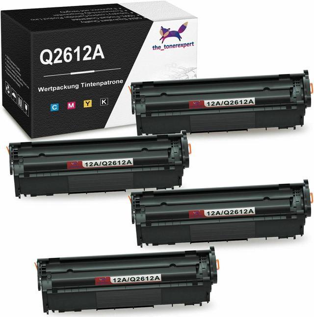 HP 12A Black (Q2612A) Compatible Toner Cartridge 4-Pack