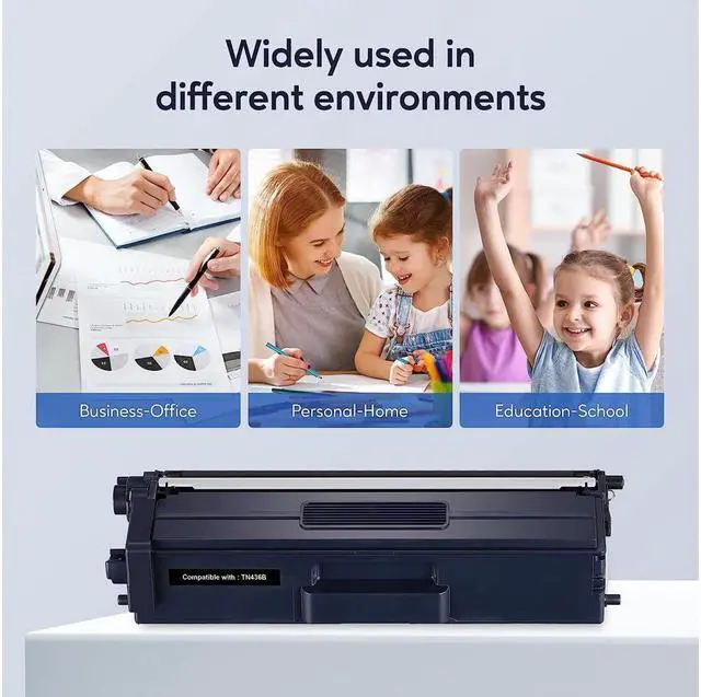 Alt view image 6 of 6 - TN436 Toner Cartridge High Yield Replacement Compatible for Brother TN 436 TN436BK TN436C TN433 TN431 for Brother HL-L8360CDW HL-L8260CDW MFC-L8610CDW MFC-L8900CDW MFC-L8690CDW Printer (1BK,1C,1M,1Y)