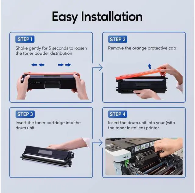 Alt view image 4 of 6 - TN436 Toner Cartridge High Yield Replacement Compatible for Brother TN 436 TN436BK TN436C TN433 TN431 for Brother HL-L8360CDW HL-L8260CDW MFC-L8610CDW MFC-L8900CDW MFC-L8690CDW Printer (1BK,1C,1M,1Y)