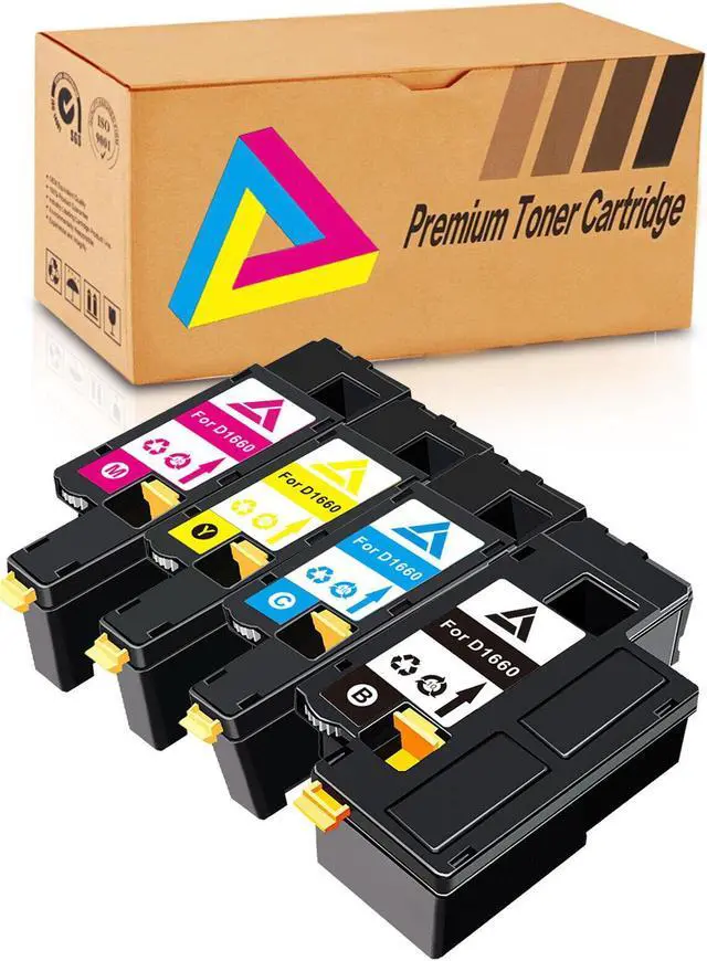 Alt view image 2 of 6 - 8PK C1660 Toner Cartridges Set for Dell Laser C1660cnw C1660w C1660cn C1660dnw