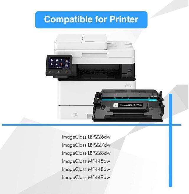 TRUE IMAGE Compatible Toner Cartridge Replacement for Canon 057H 057 CRG-057H  Work with ImageCLASS MF445dw LBP226dw LBP227dw LBP228dw MF448dw MF449dw  LBP226 MF445 Laser Printer Ink (Black, 1-Pack) 